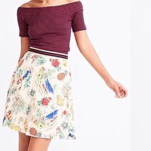 Last chance…J Crew Skirt Hawaiian Theme Hawaii Tropical Pleated 0